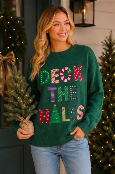 Deck the Halls Patchwork Sweater