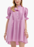 The Everly Mini Dress Lilac Pink