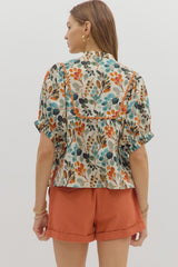 Lovely Botanical Print Top