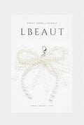 Pearl and Lace Bow Shoe Charms