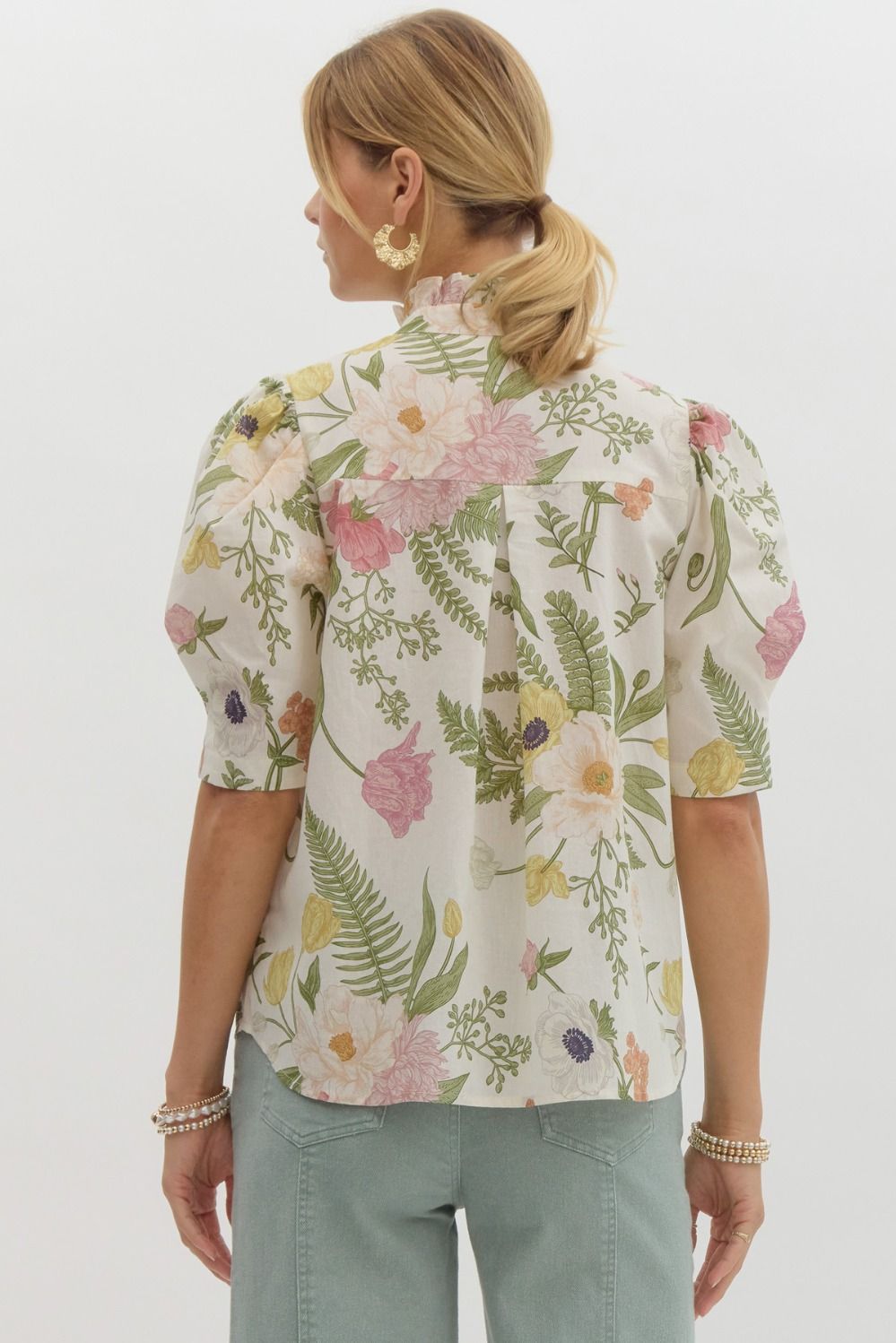 Botanical Gardens Cream Top