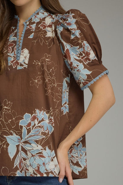 The Chocolate Floral Top
