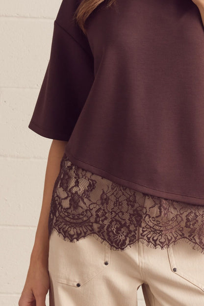 Espresso Lace Top