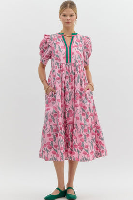 Lilah Floral Pink Dress