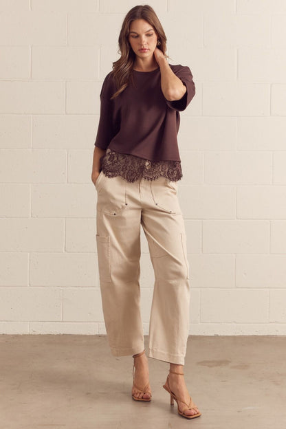 Espresso Lace Top