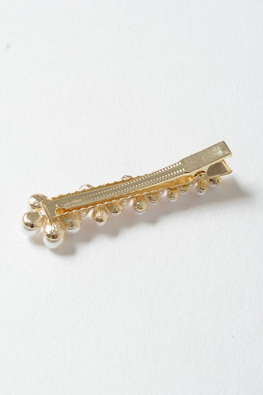 Flower Power Pearl Alligator Clip