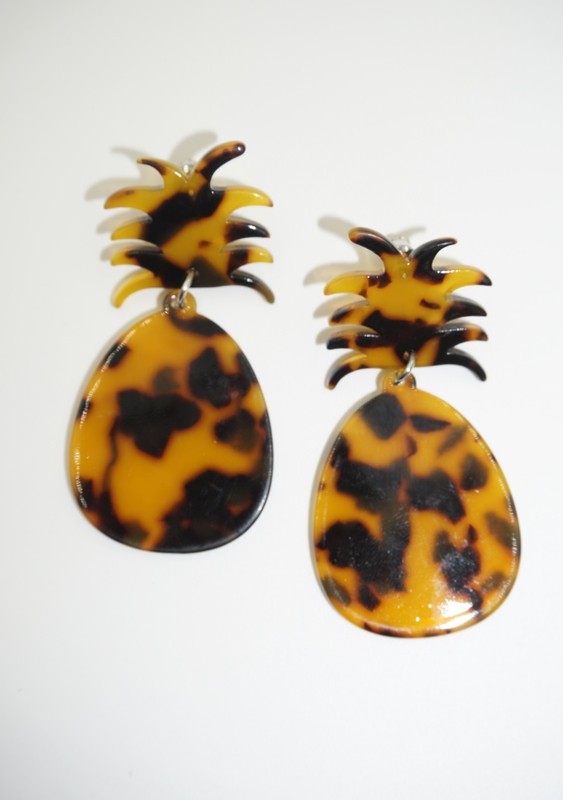 Turtoise Pineapple Earrings