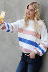 Fuzzy Feeling Stripe Sweater