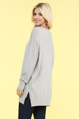 Cheers For Cozy Sweater Tunic Grey