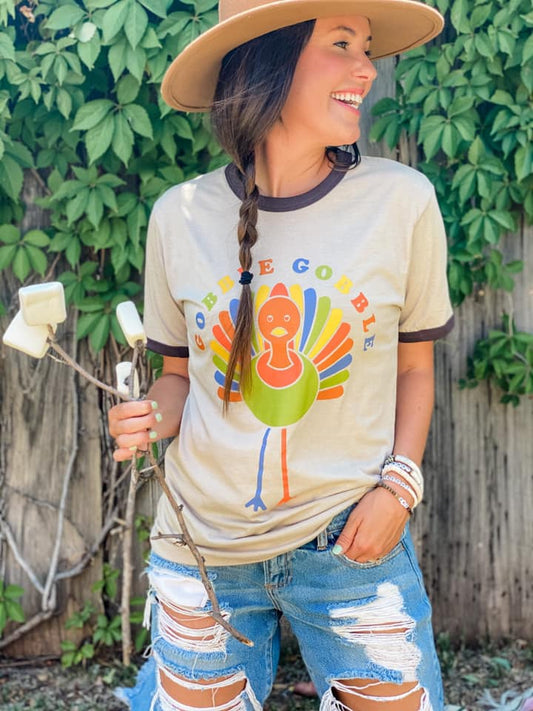 Gobble Gobble Ringer Tee