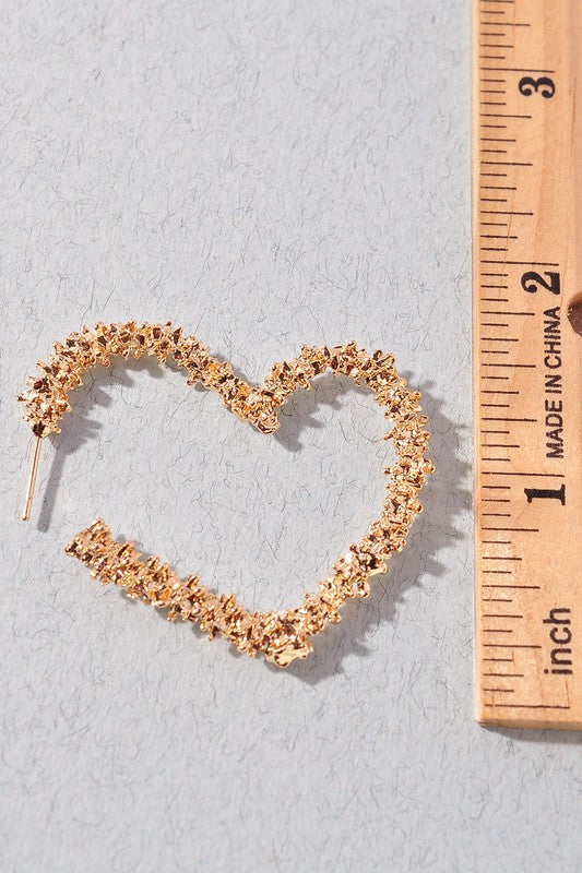 Rockefeller Gold Hearts Earrings