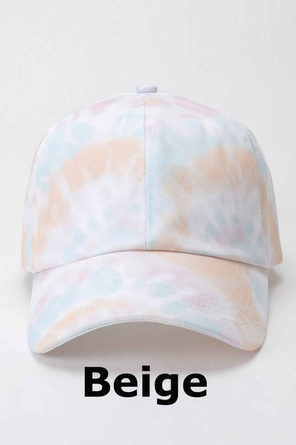 Tie Dye Hat Beige
