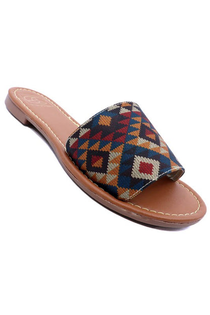 The Lulu Slide Sandal Aztec