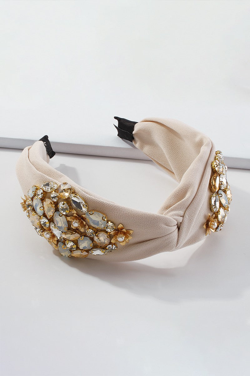 Full Rhinestone Top Knotted Headband