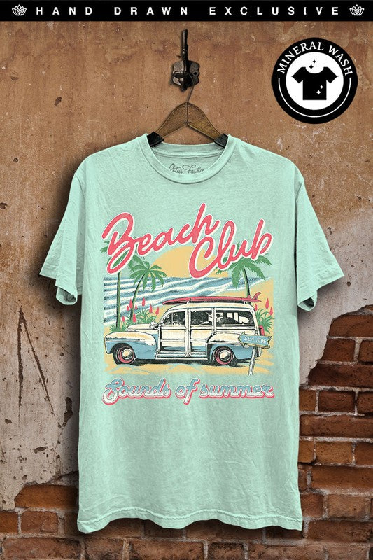 Beach Club Graphic Top Mint