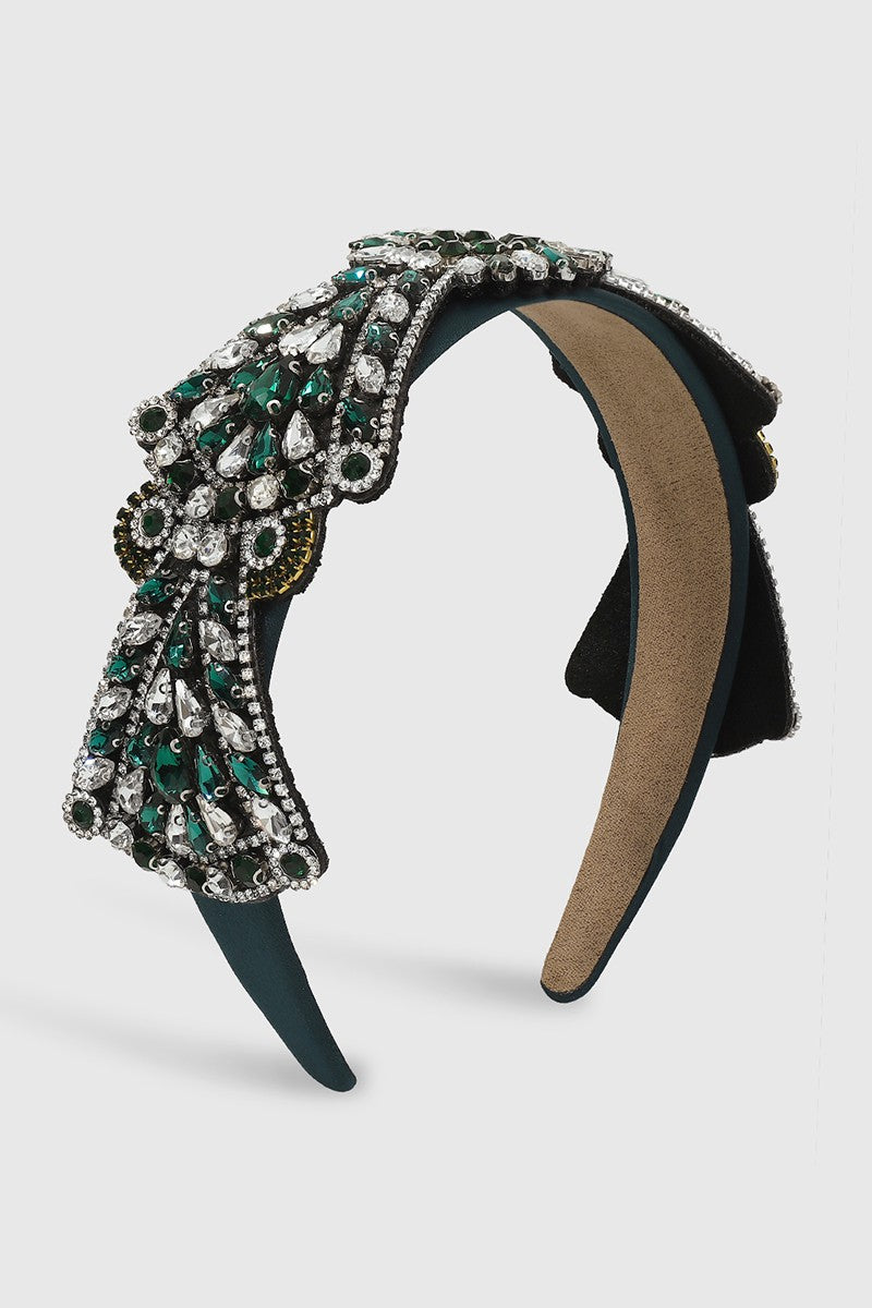Exquisite Rhinestone Bow Headband