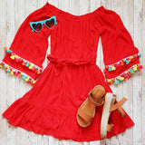 Venice Beach Tassel Dress Red