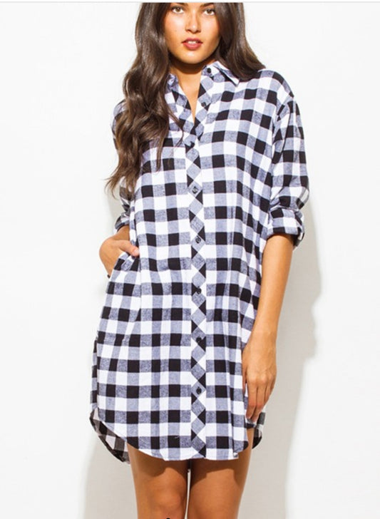 Fall Days Flannel Dress