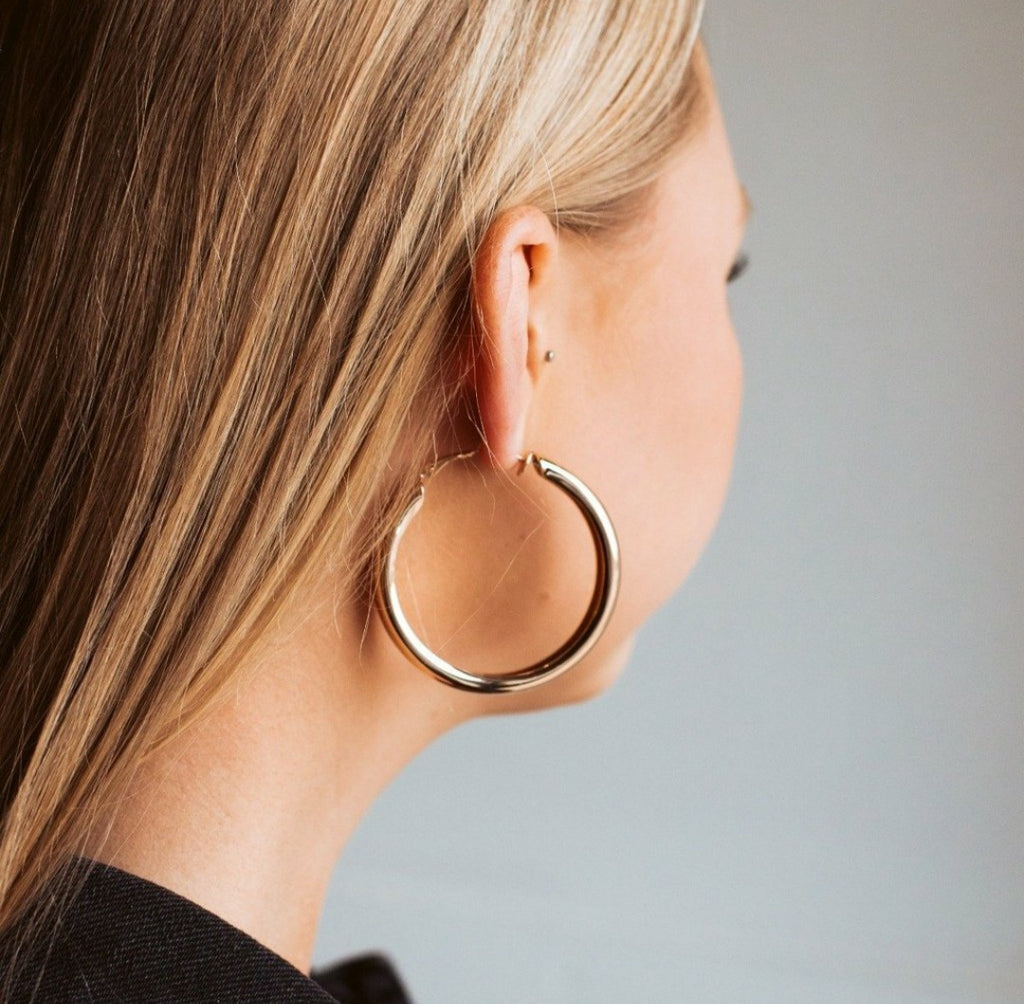 Classic Chunky Gold Hoops
