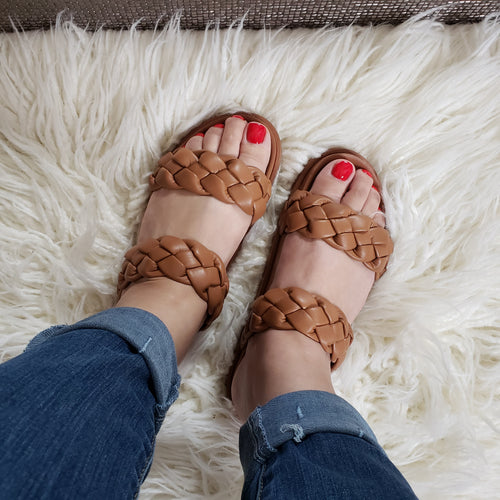 Albina Braided Sandal Camel