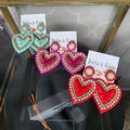 Deep in the Heart Seed Bead Earrings