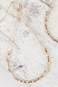 Beaded Tear Drop Earrings Gold