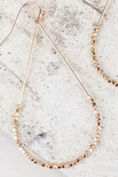 Beaded Tear Drop Earrings Gold