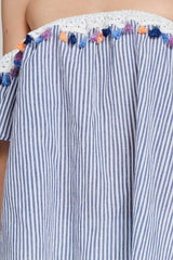 Off the Shoulder Tassel Top