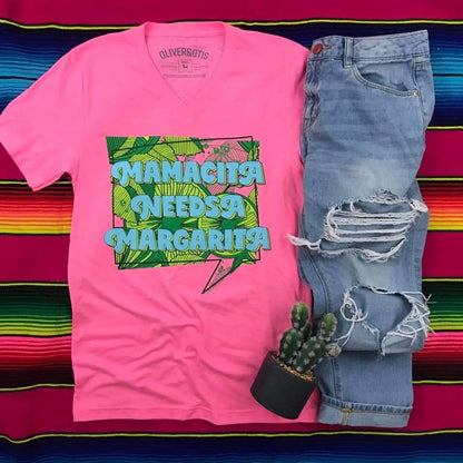 Mamacita Needs A Margarita Tee Pink
