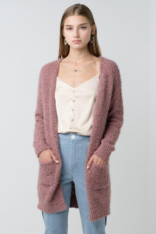 Doll In The Fall Cardigan Mauve
