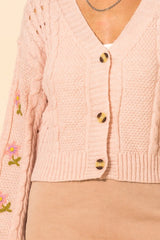 Florence Knitted Cropped Cardigan Sweater