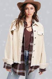 Carmen Corduroy Shacket Ivory