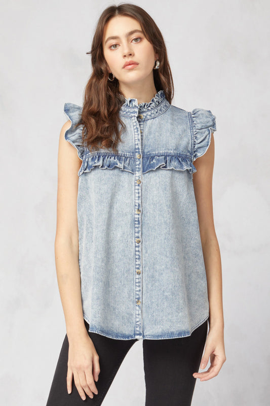 The Summer Top Dark Denim