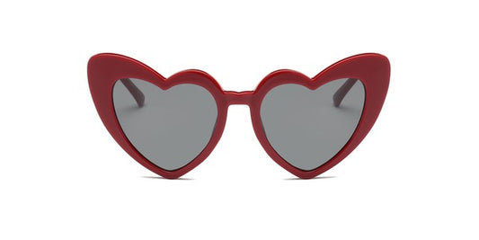 Heart Eyes Sunnies Dark Red