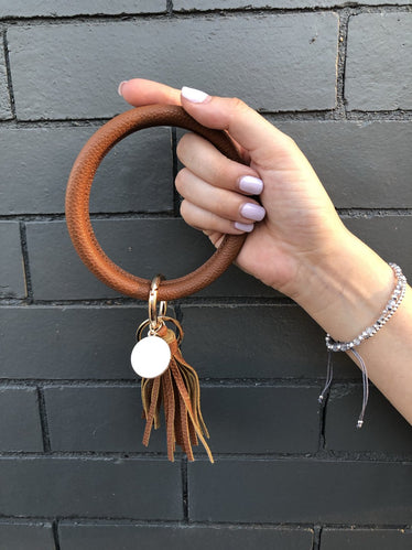 Brown Tan Bracelet Keychain